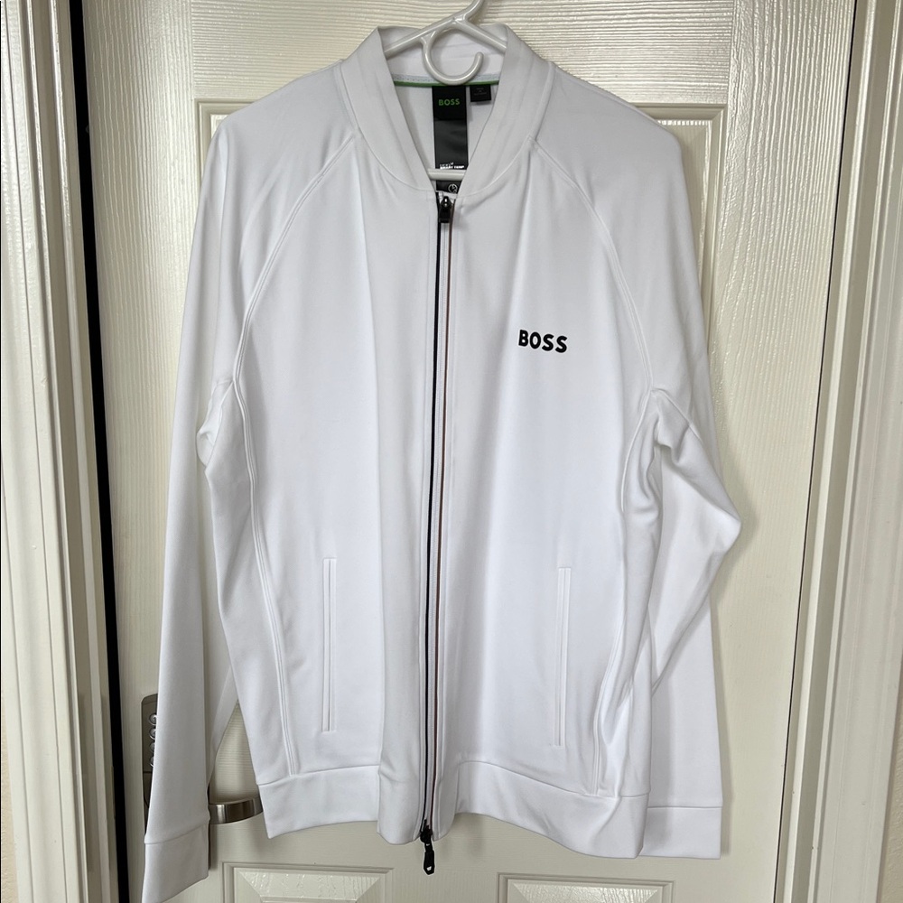 Boss Classic White Full-Zip Jacket
